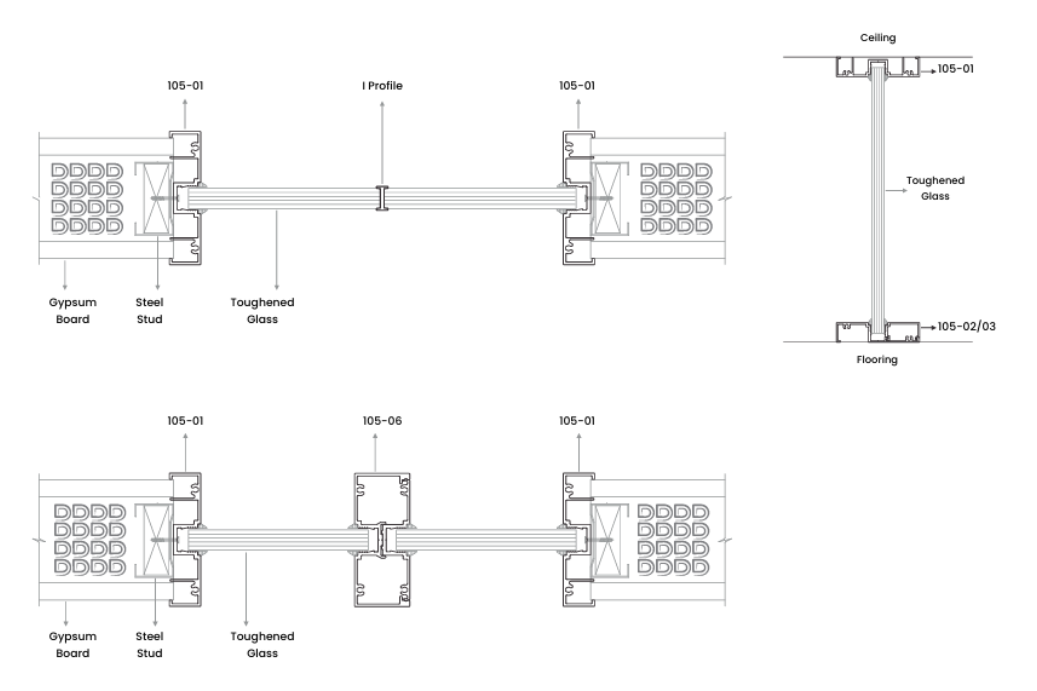 partition system 105 series